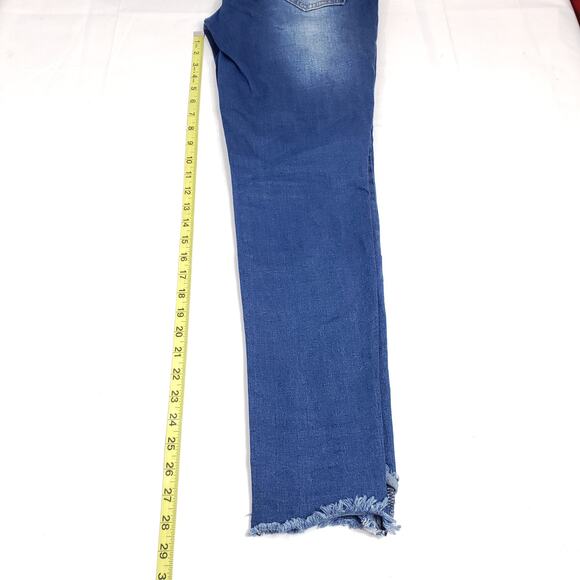 K's More Destressed Raw Hem Skinny Medium Wash Denim Jeans Women's Size 13 - Picture 8 of 9